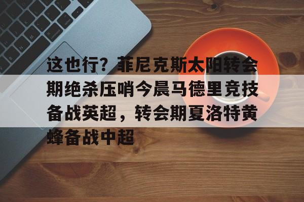 JNH金年会-这也行？菲尼克斯太阳转会期绝杀压哨今晨马德里竞技备战英超，转会期夏洛特黄蜂备战中超的简单介绍